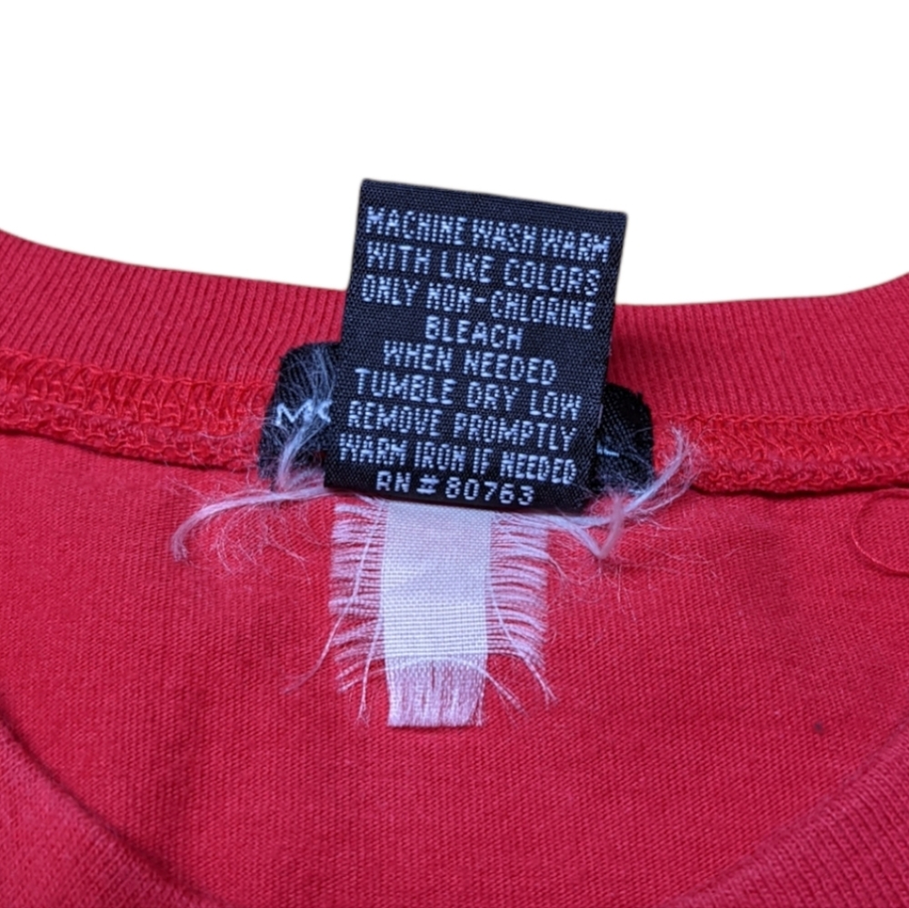 Ladies Moda International XS Red Long Sleeve Crew Neck Tee shirt - Picture 3 of 7